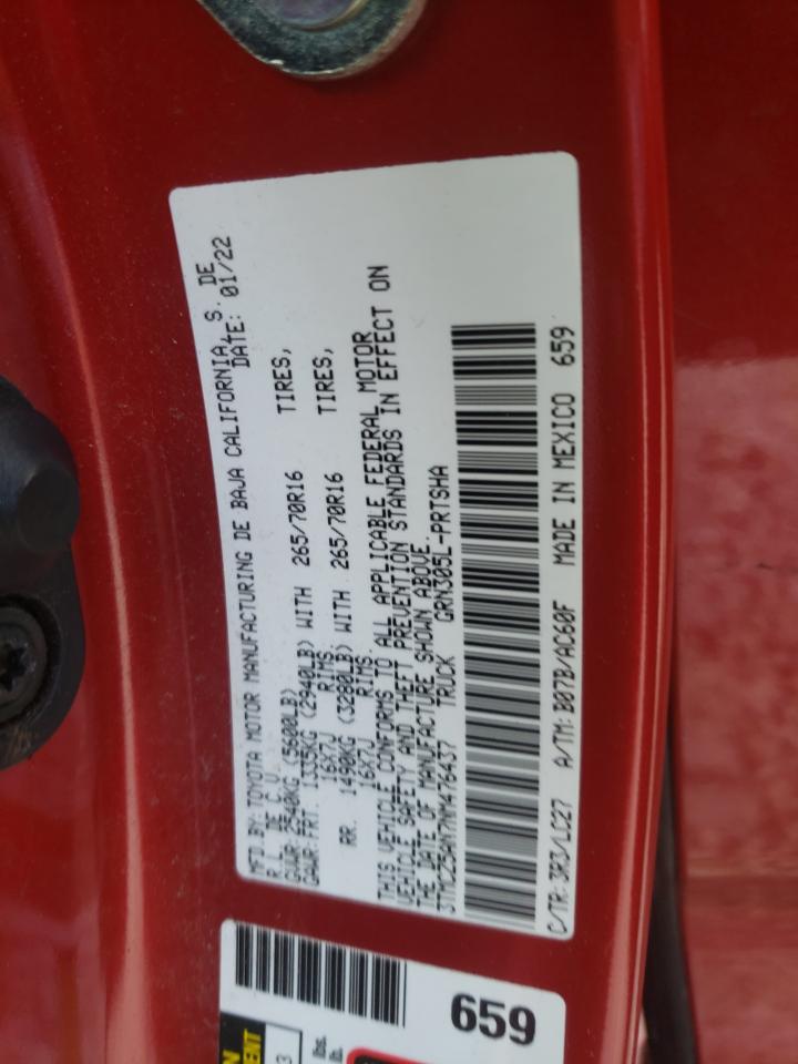 2022 Toyota Tacoma Double Cab VIN: 3TMCZ5AN7NM476437 Lot: 65340804