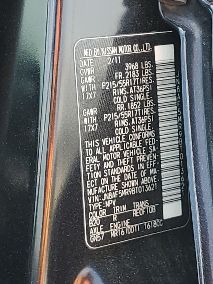 2011 Nissan Juke S VIN: JN8AF5MR9BT013621 Lot: 65286144