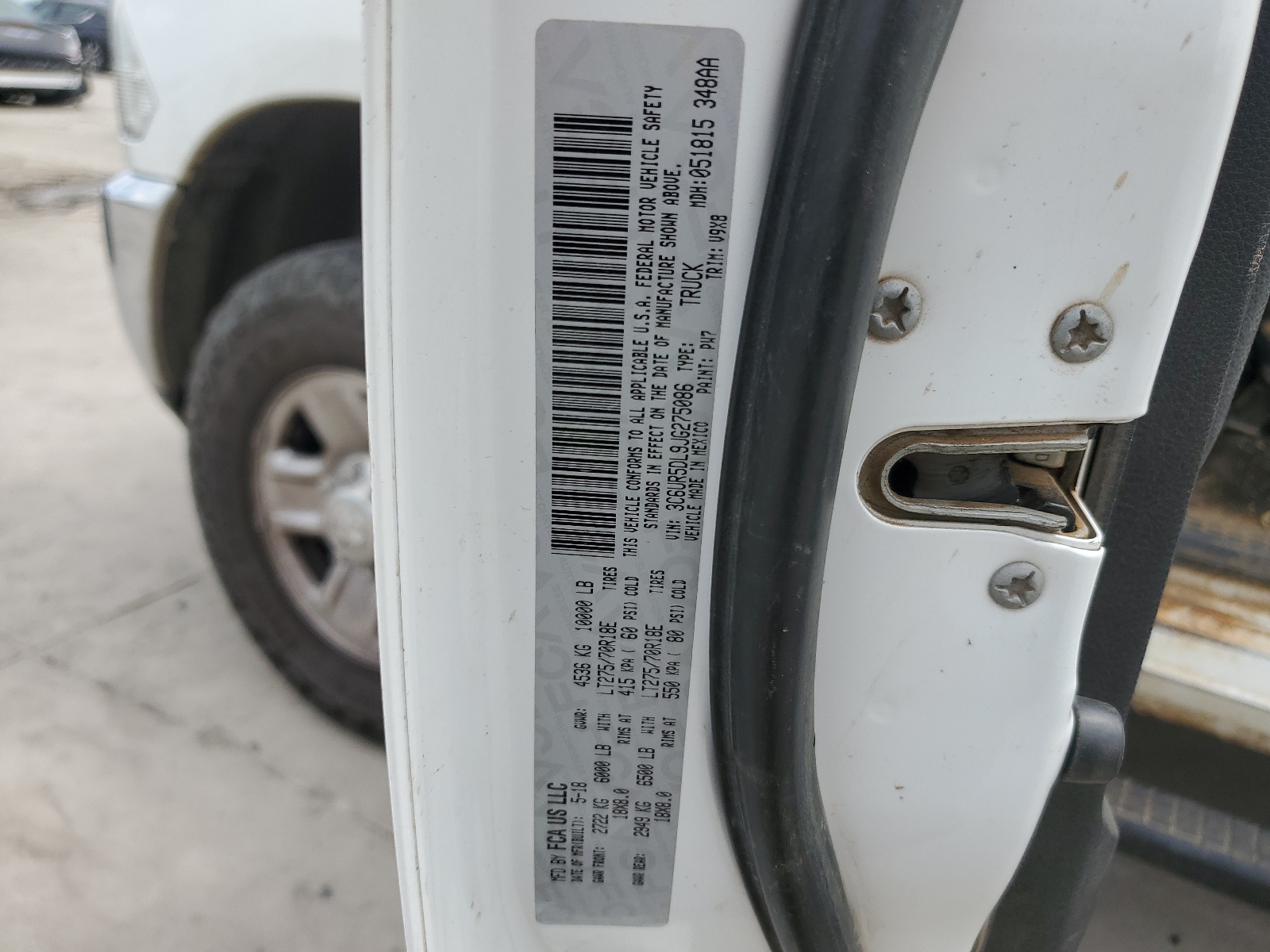 3C6UR5DL9JG275086 2018 Ram 2500 Slt