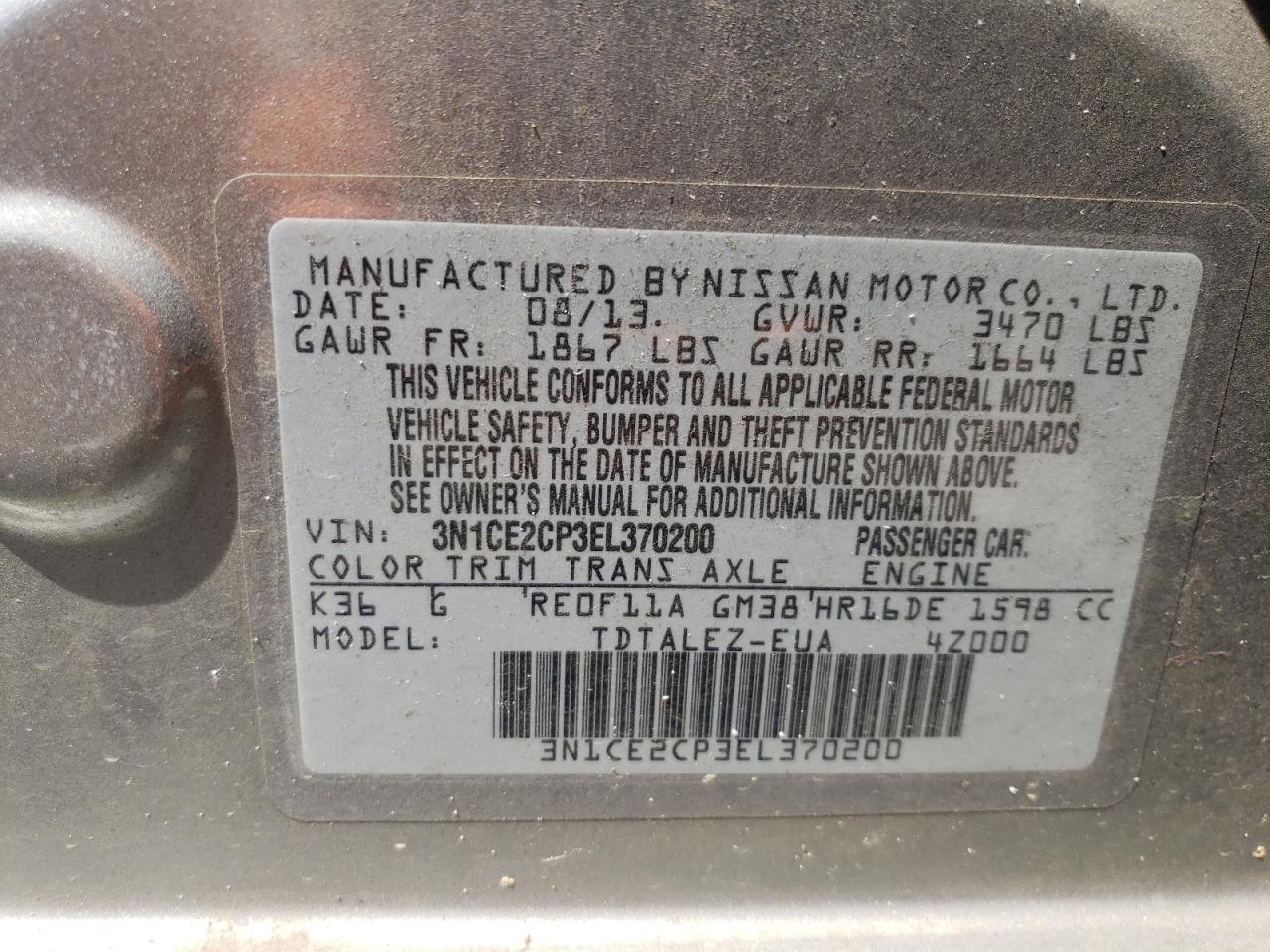 3N1CE2CP3EL370200 2014 Nissan Versa Note S