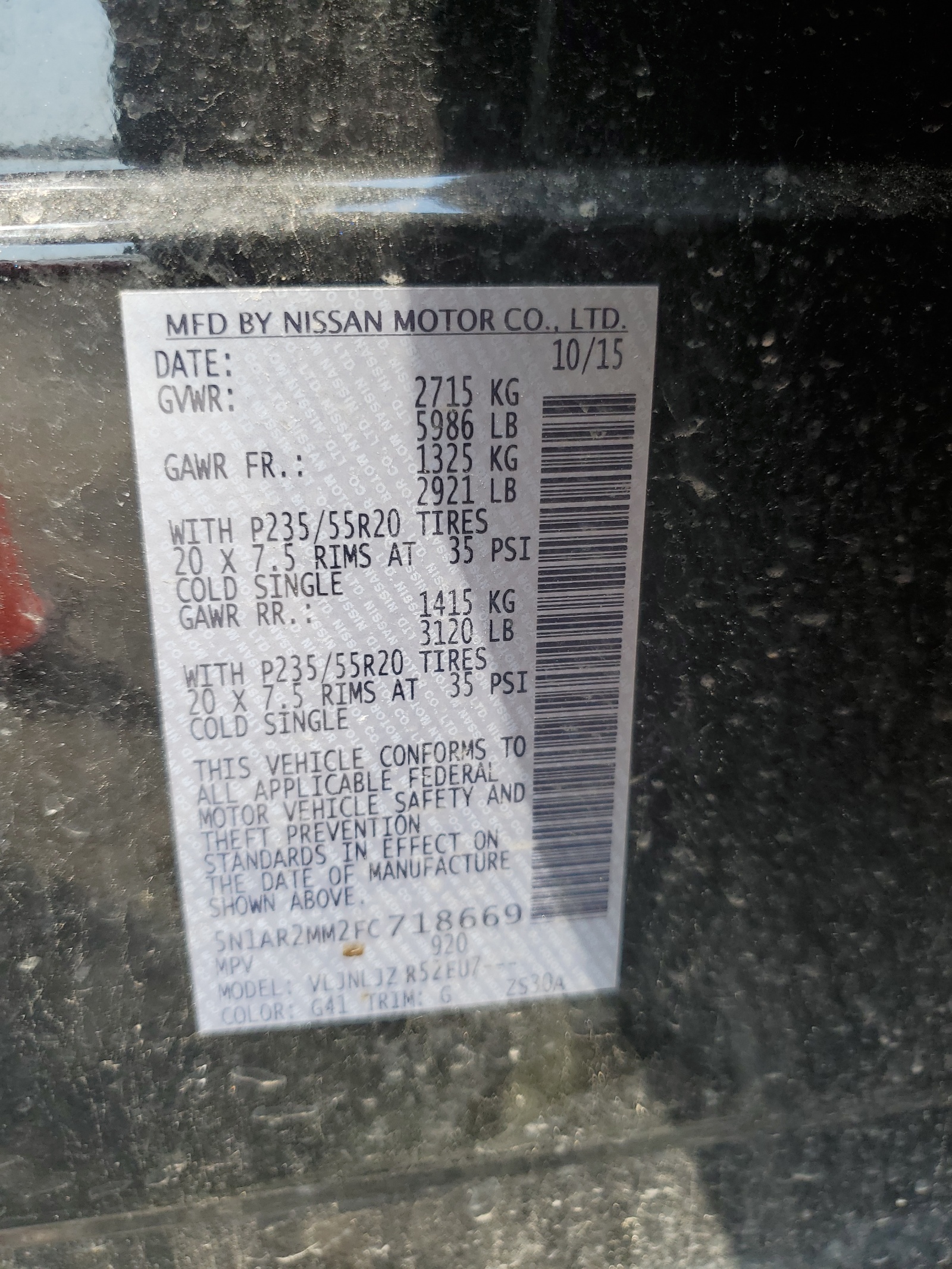 5N1AR2MM2FC718669 2015 Nissan Pathfinder S