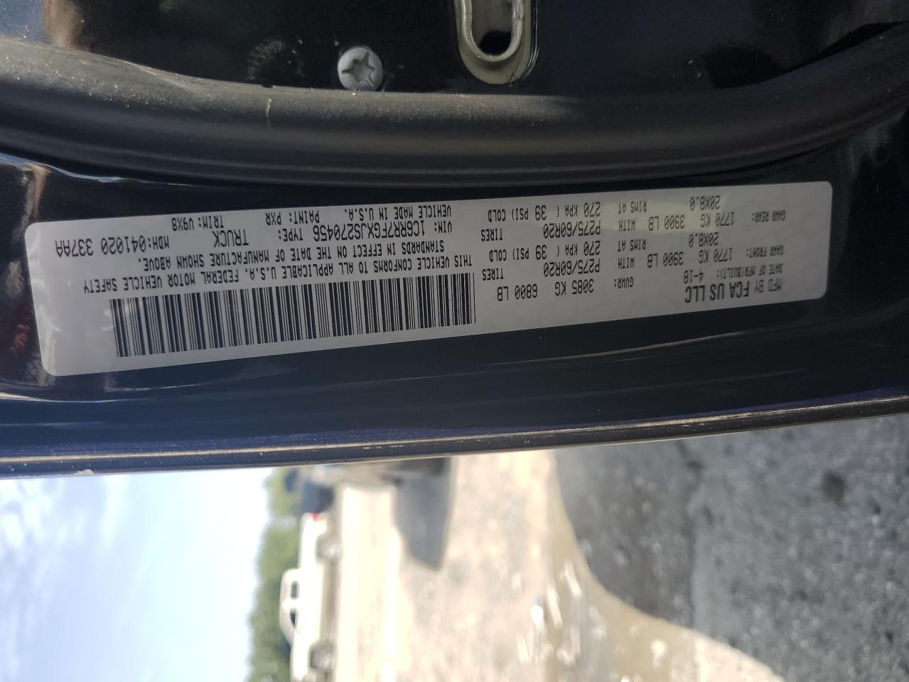 2018 Ram 1500 St VIN: 1C6RR7FGXJS270456 Lot: 62382544