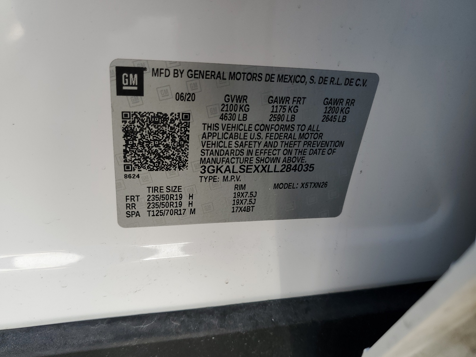 3GKALSEXXLL284035 2020 GMC Terrain Denali