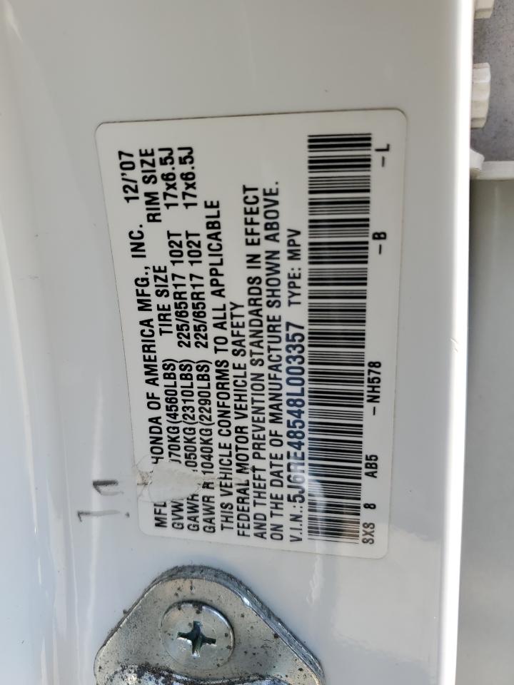 2008 Honda Cr-V Ex VIN: 5J6RE48548L003357 Lot: 64060374