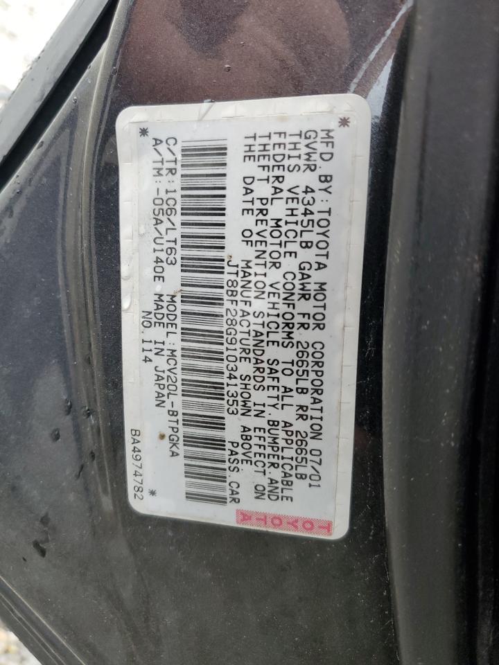 2001 Lexus Es 300 VIN: JT8BF28G910341353 Lot: 64428284