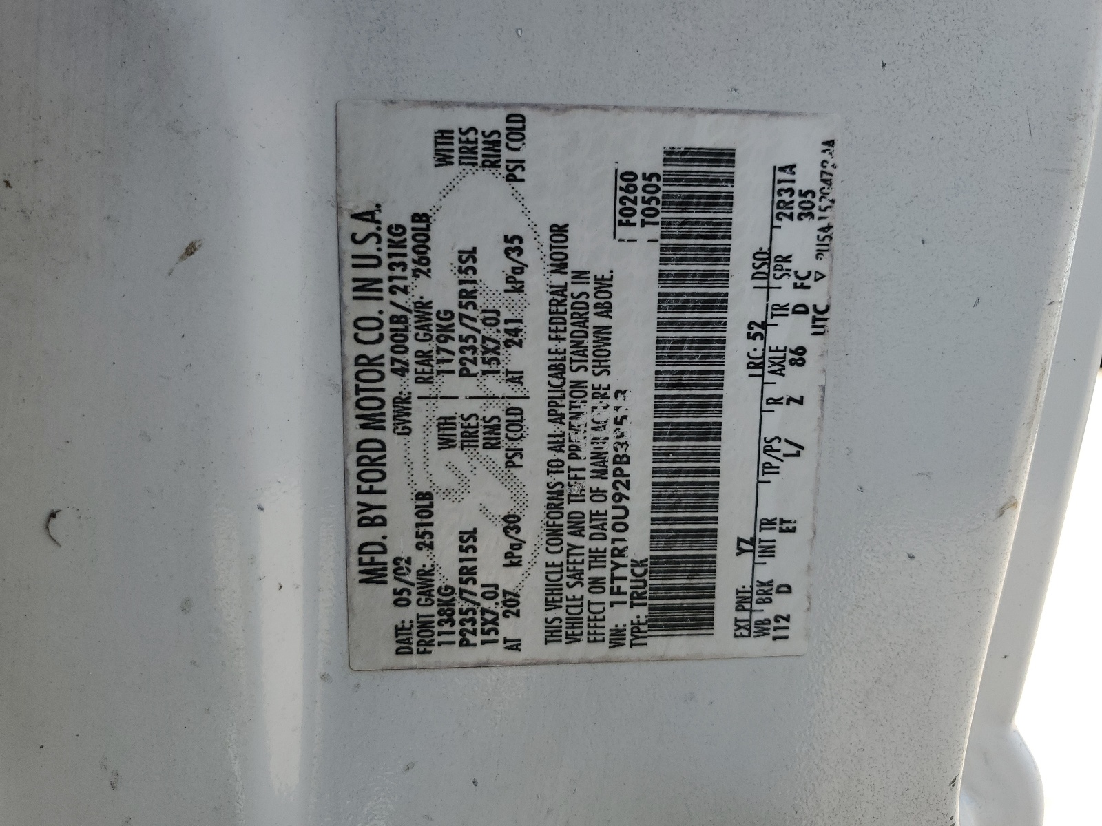 1FTYR10U92PB38518 2002 Ford Ranger