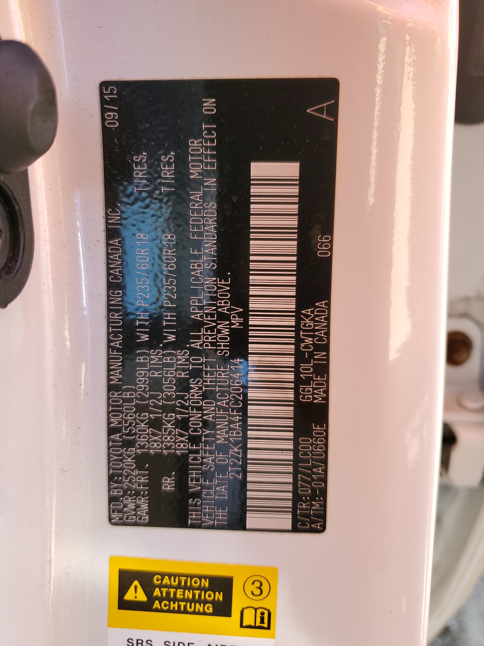 2T2ZK1BA4FC206414 2015 Lexus Rx 350