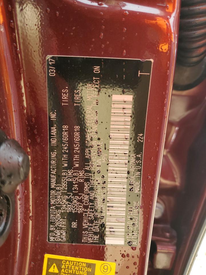 2017 Toyota Highlander Le VIN: 5TDZZRFH5HS204512 Lot: 63773894