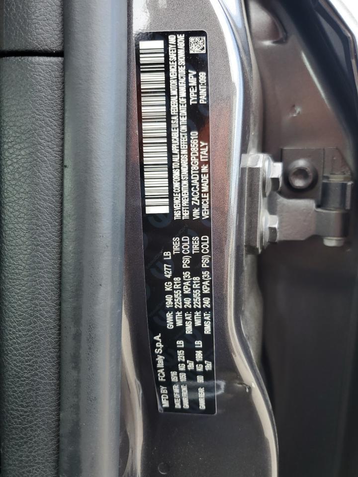 2016 Jeep Renegade Limited VIN: ZACCJADT8GPD85610 Lot: 64813564