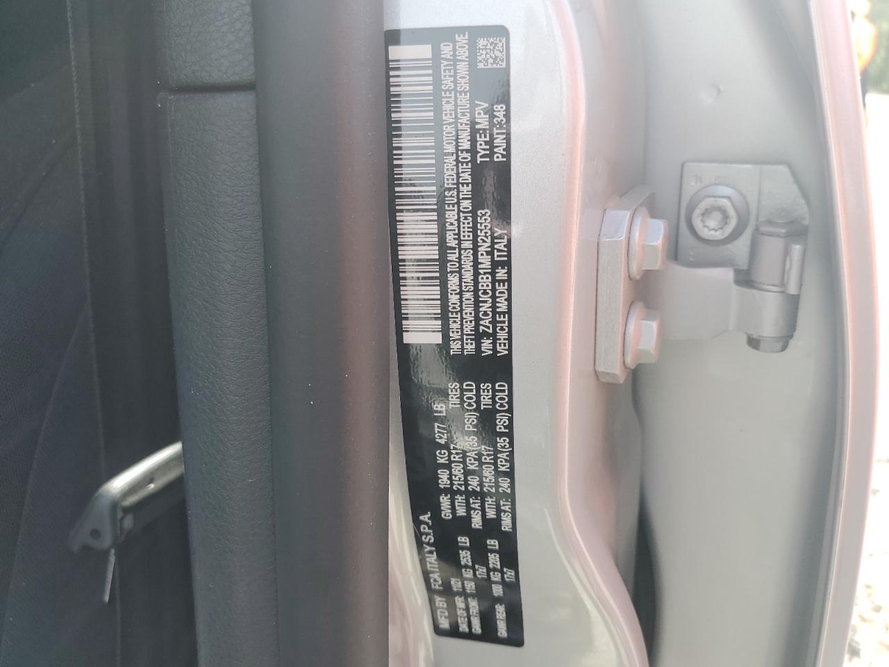 2021 Jeep Renegade Latitude VIN: ZACNJCBB1MPN25553 Lot: 61284214