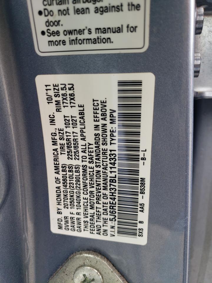 2011 Honda Cr-V Lx VIN: 5J6RE4H37BL114331 Lot: 63724864