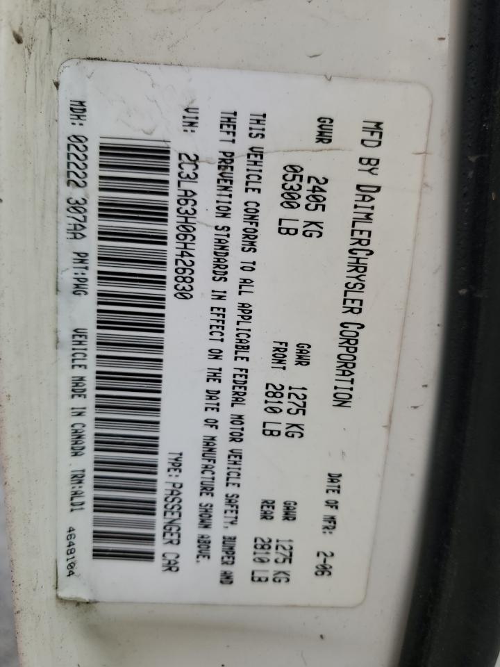 2006 Chrysler 300C VIN: 2C3LA63H06H426830 Lot: 61217374