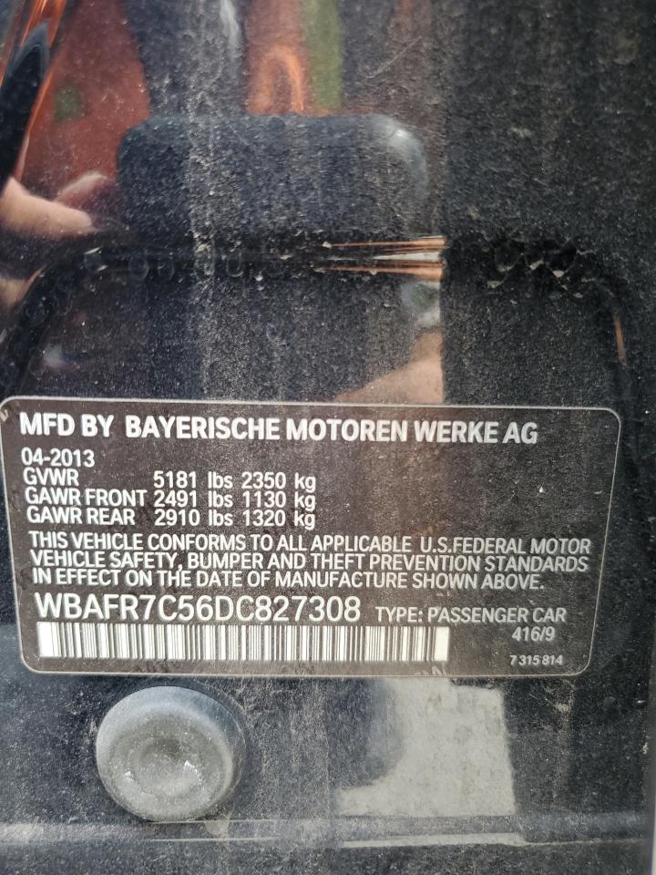 2013 BMW 535 I VIN: WBAFR7C56DC827308 Lot: 62262364