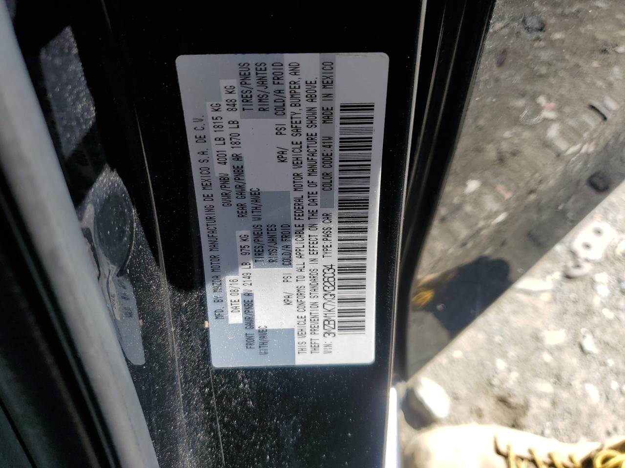 2016 Mazda 3 Sport VIN: 3MZBM1K7XGM326034 Lot: 62604574