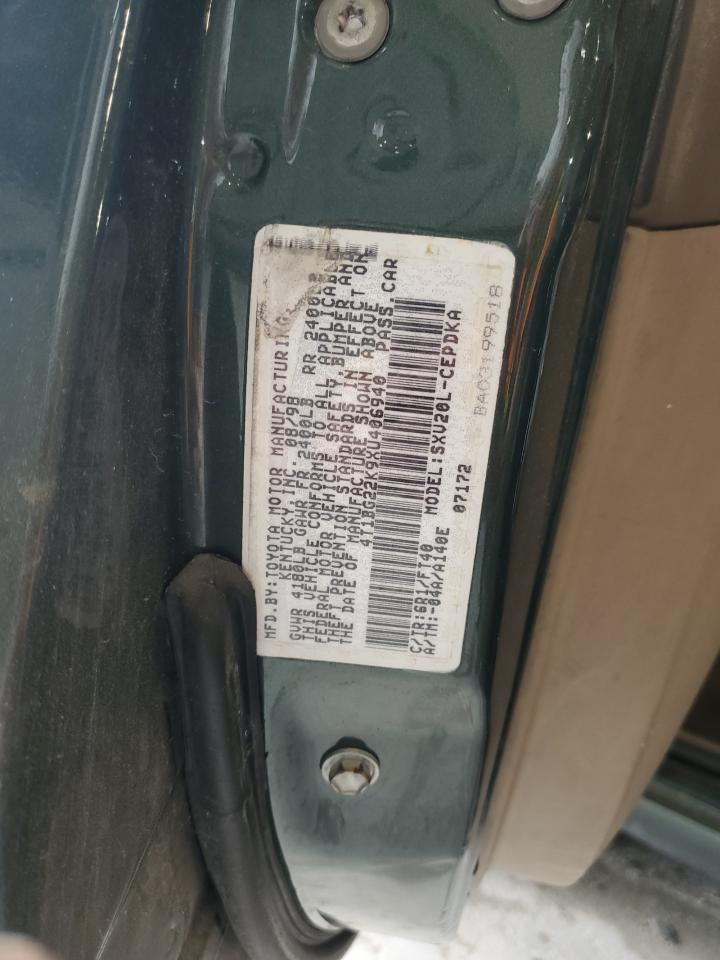 1999 Toyota Camry Ce VIN: 4T1BG22K9XU406940 Lot: 63937594