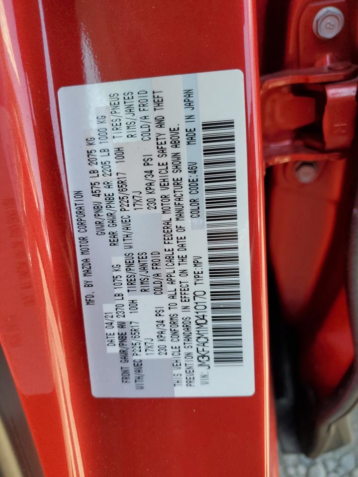 2021 Mazda Cx-5 Touring VIN: JM3KFACM1M0410170 Lot: 63279214