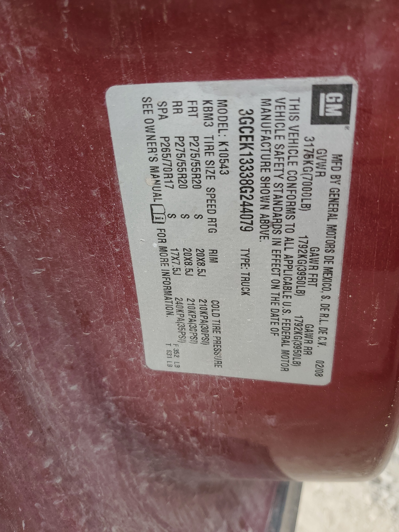 3GCEK13338G244079 2008 Chevrolet Silverado K1500