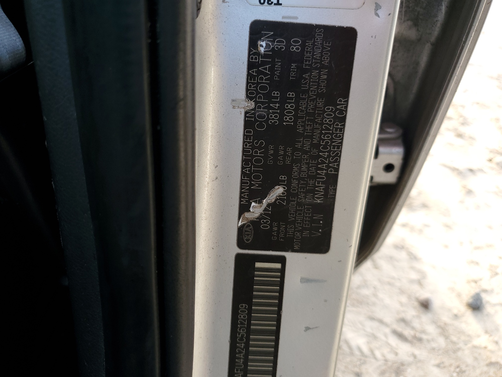 KNAFU4A24C5612809 2012 Kia Forte Ex