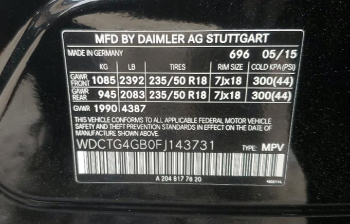 WDCTG4GB0FJ143731 2015 Mercedes-Benz Gla 250 4Matic