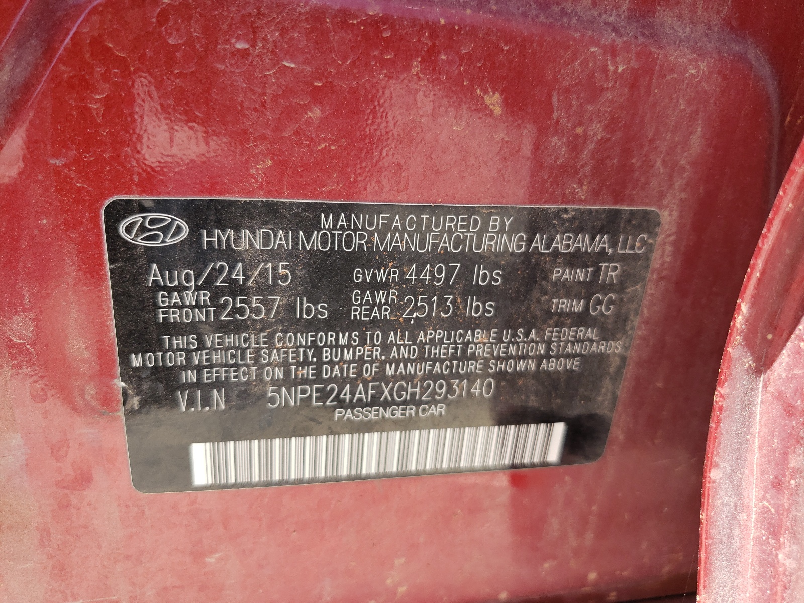 5NPE24AFXGH293140 2016 Hyundai Sonata Se