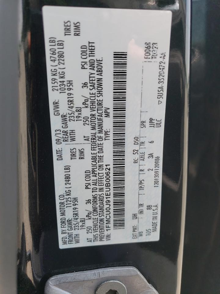 2014 Ford Escape Titanium VIN: 1FMCU0J91EUB00621 Lot: 64700624