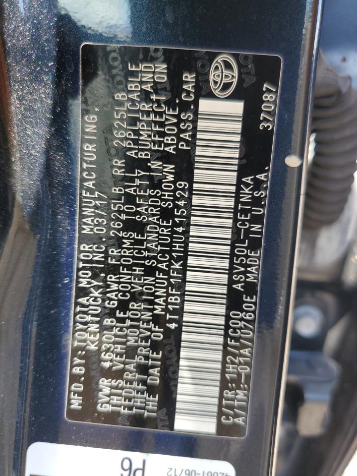 4T1BF1FK1HU415429 2017 TOYOTA CAMRY - Image 15