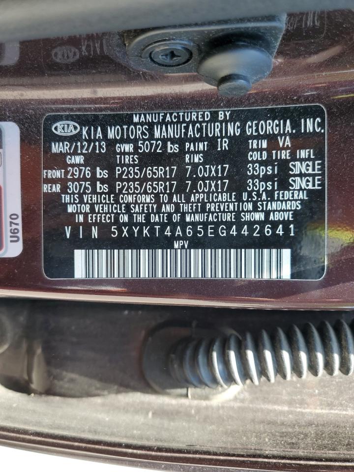 VIN 5XYKT4A65EG442641 2014 KIA SORENTO no.13