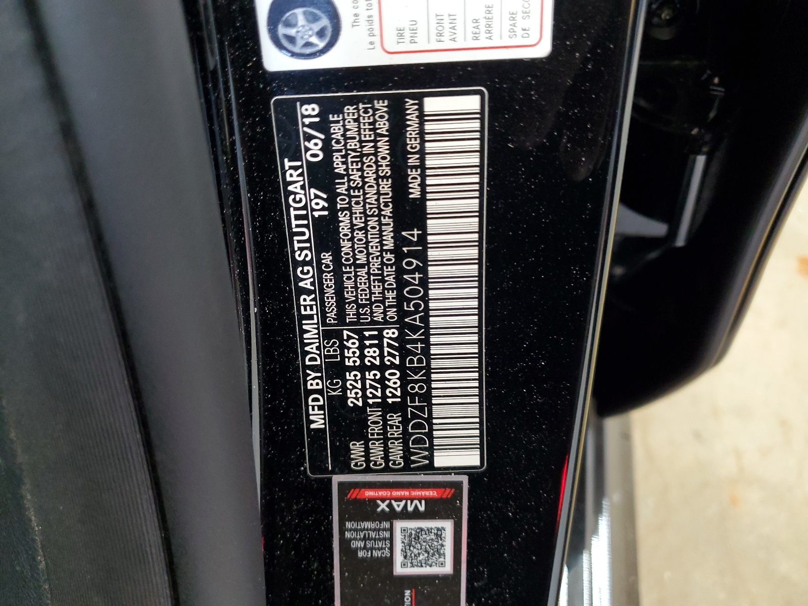 WDDZF8KB4KA504914 2019 Mercedes-Benz E 63 Amg-S 4Matic