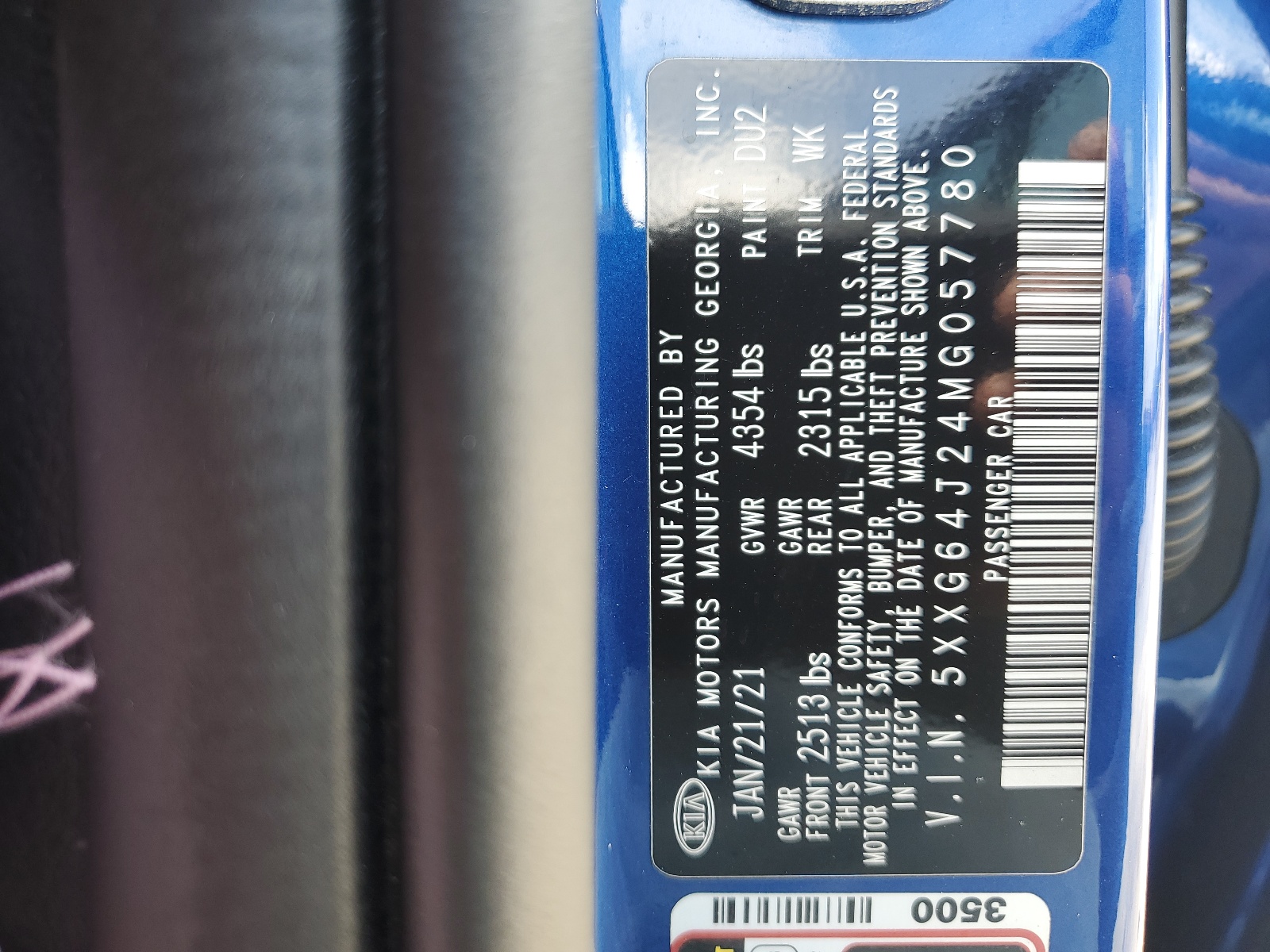 5XXG64J24MG057780 2021 Kia K5 Gt Line