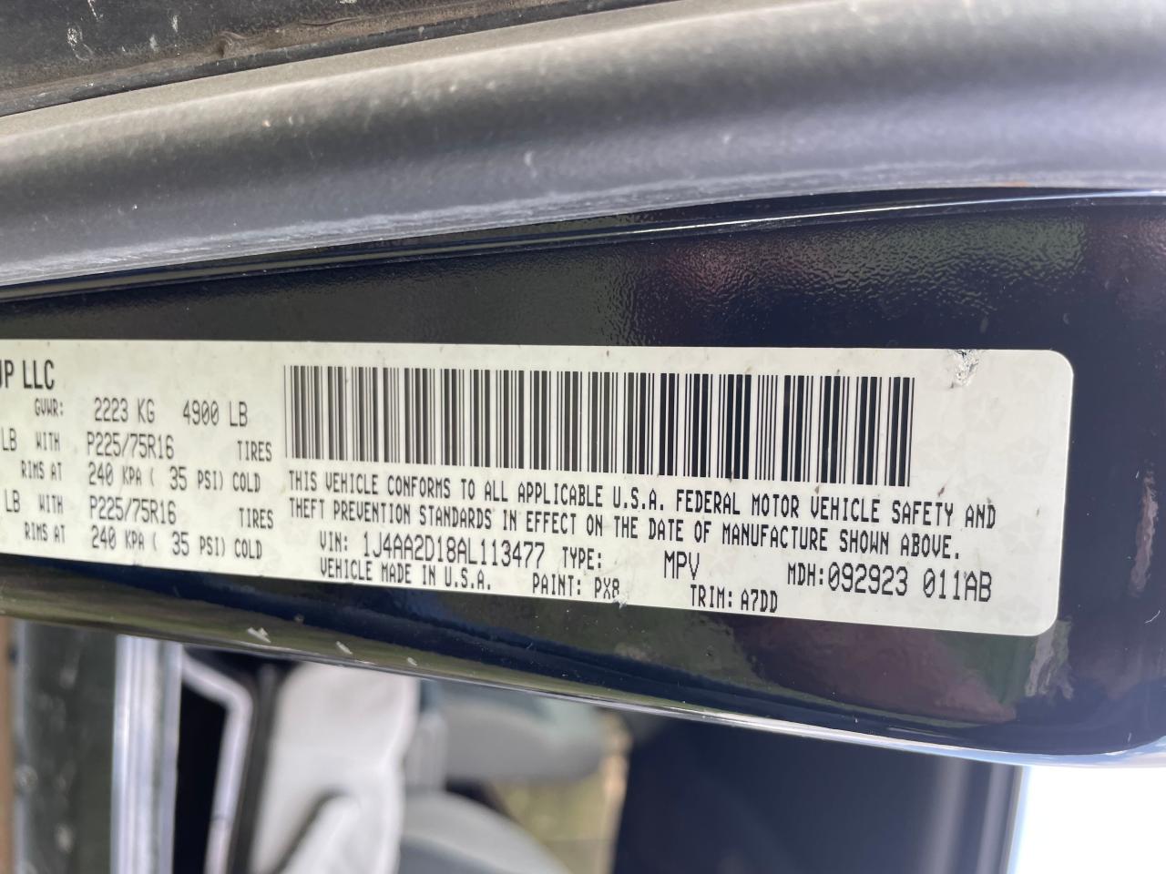 2010 Jeep Wrangler Sport VIN: 1J4AA2D18AL113477 Lot: 64988664