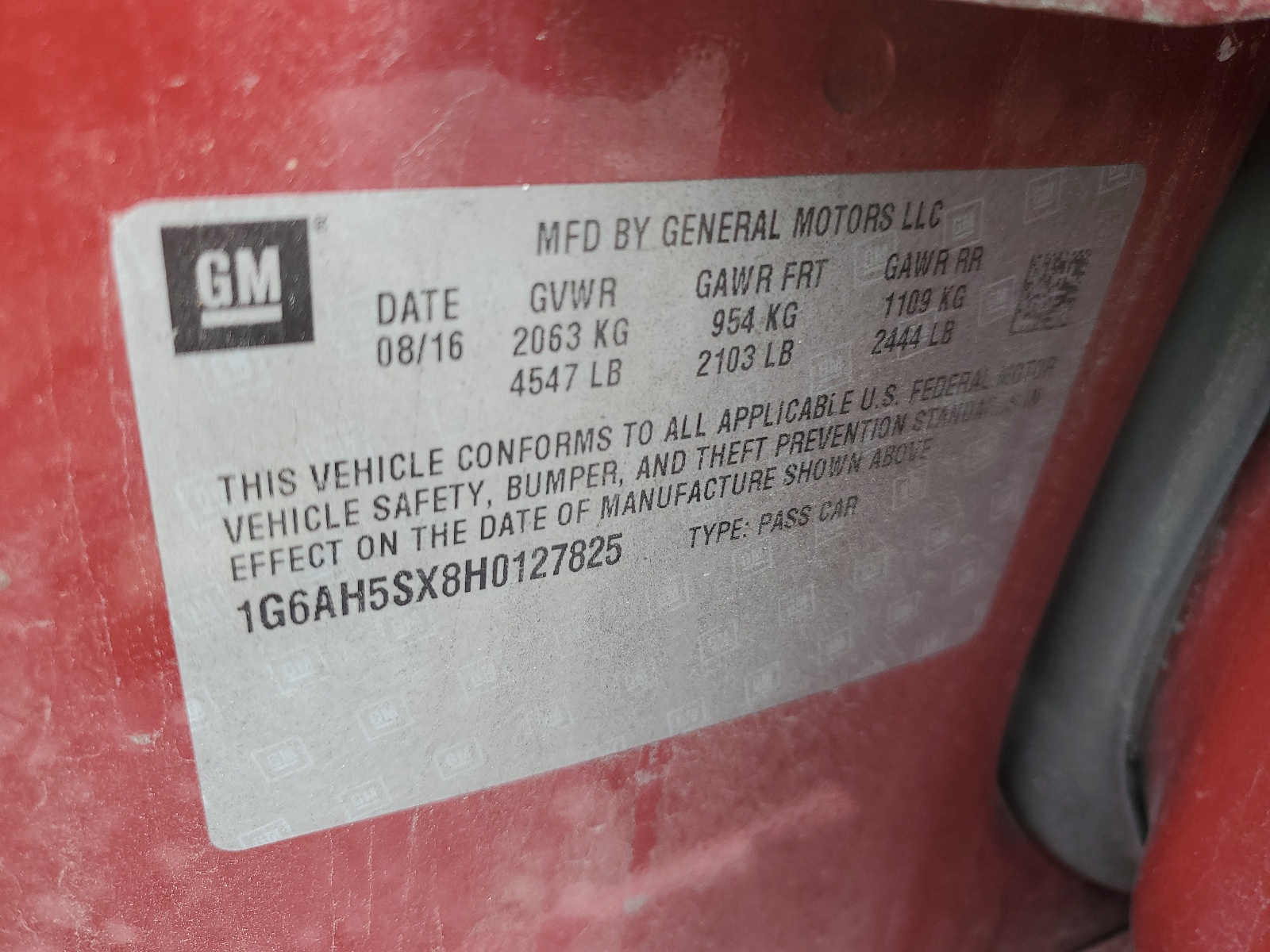 1G6AH5SX8H0127825 2017 Cadillac Ats Luxury