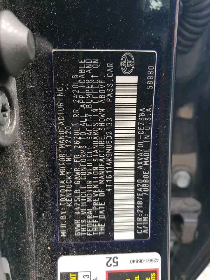 4T1G11AK9MU532133 2021 Toyota Camry Se