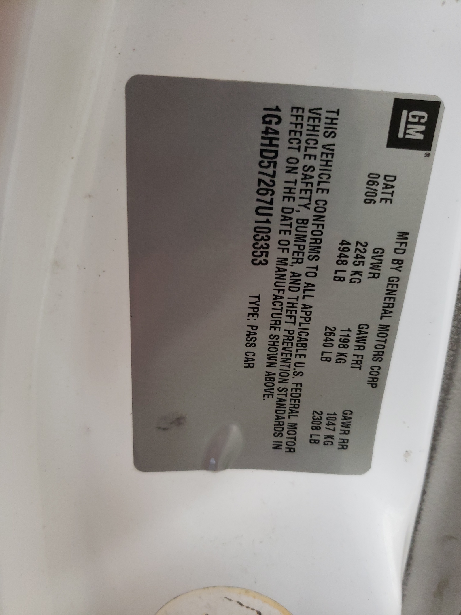 1G4HD57267U103353 2007 Buick Lucerne Cxl