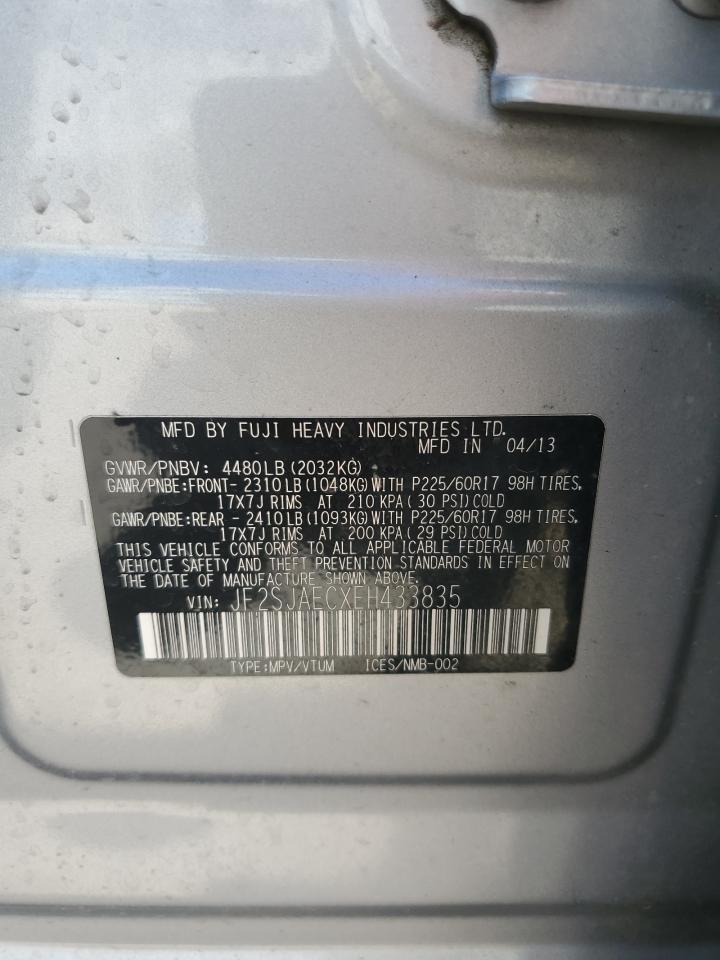 2014 Subaru Forester 2.5I Premium VIN: JF2SJAECXEH433835 Lot: 62869484