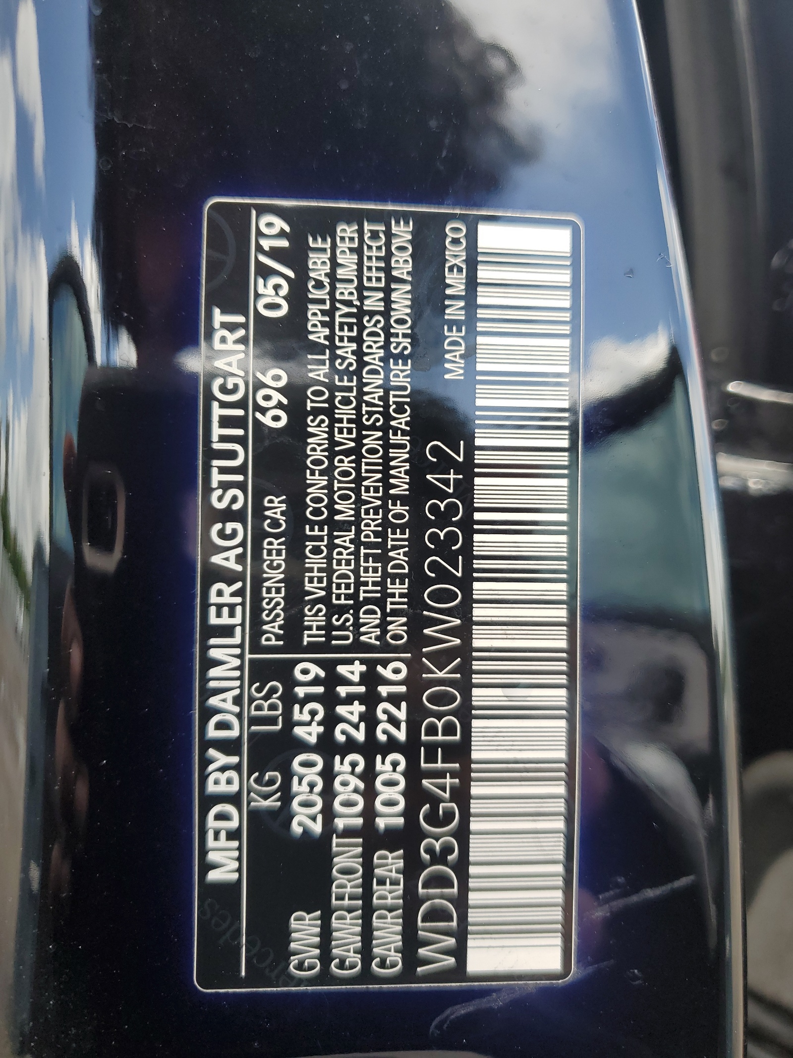 WDD3G4FB0KW023342 2019 Mercedes-Benz A 220 4Matic