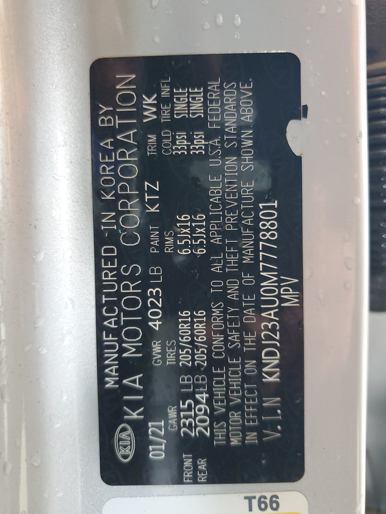 KNDJ23AU0M7778801 2021 Kia Soul Lx