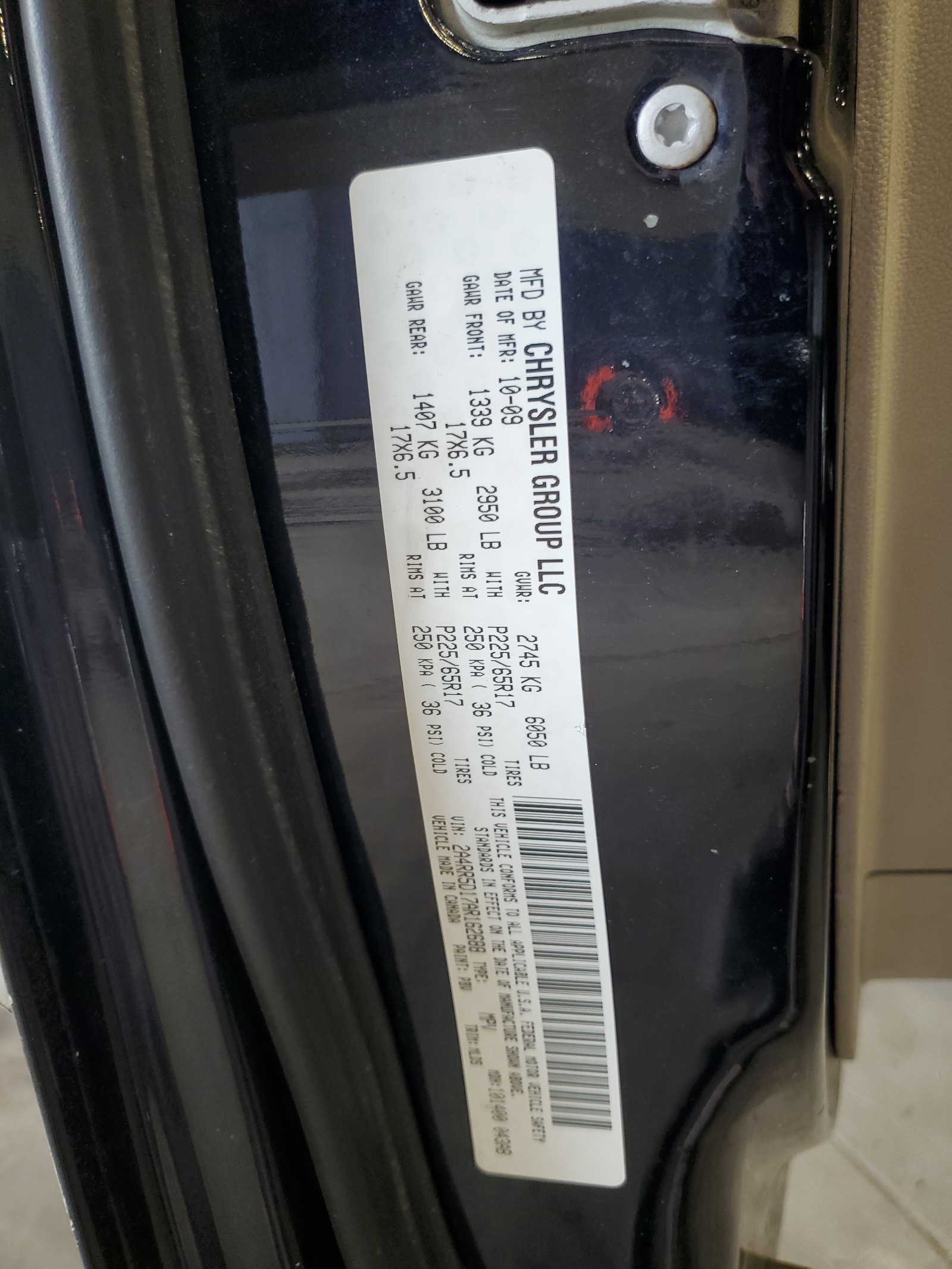 2A4RR5D17AR162688 2010 Chrysler Town & Country Touring