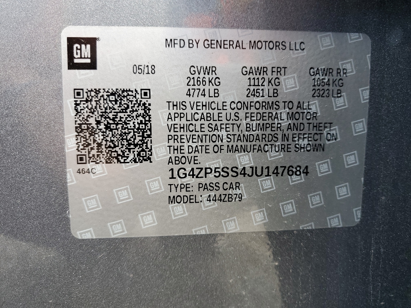 1G4ZP5SS4JU147684 2018 Buick Lacrosse Essence