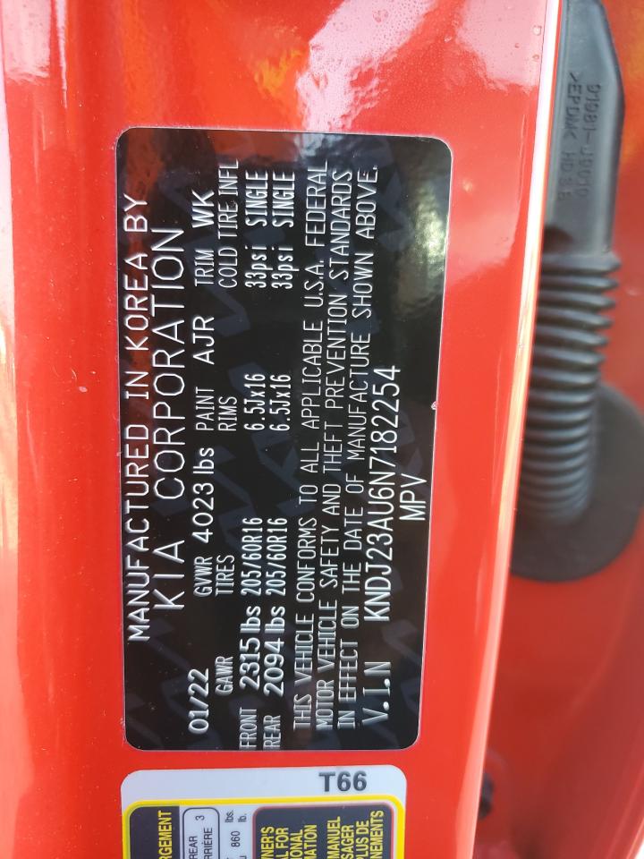 2022 Kia Soul Lx VIN: KNDJ23AU6N7182254 Lot: 63594864