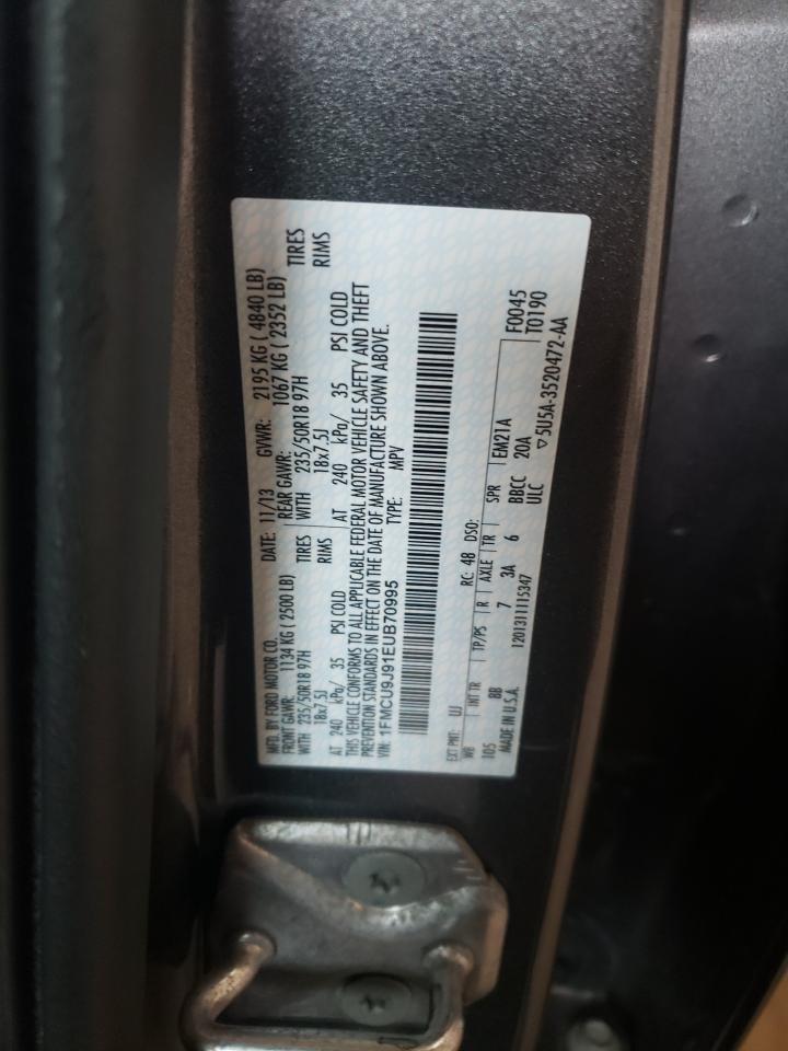 2014 Ford Escape Titanium VIN: 1FMCU9J91EUB70995 Lot: 61900564