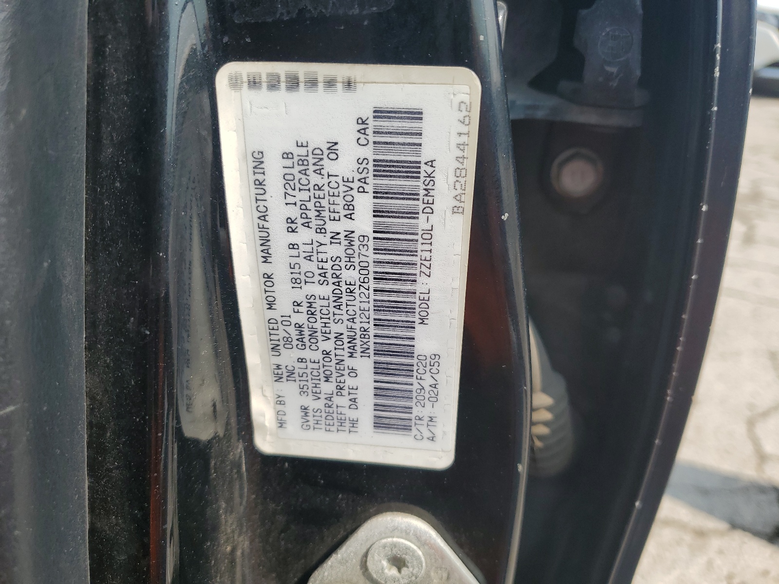 1NXBR12E12Z600739 2002 Toyota Corolla Ce 1NXBR12E12Z600739 2002 Toyota Corolla Ce