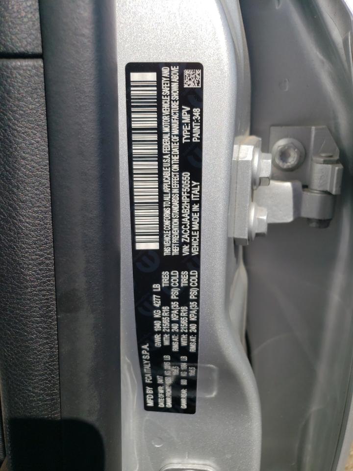 2017 Jeep Renegade Sport VIN: ZACCJAAB2HPF50550 Lot: 64514334