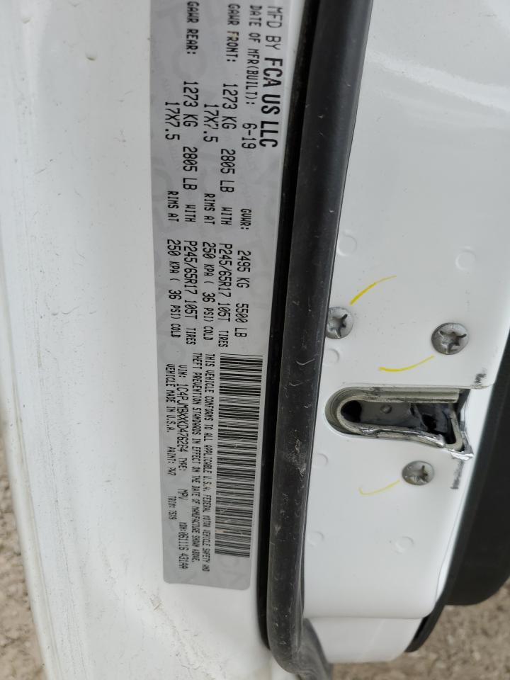 2019 Jeep Cherokee Trailhawk VIN: 1C4PJMBXXKD476264 Lot: 61792464