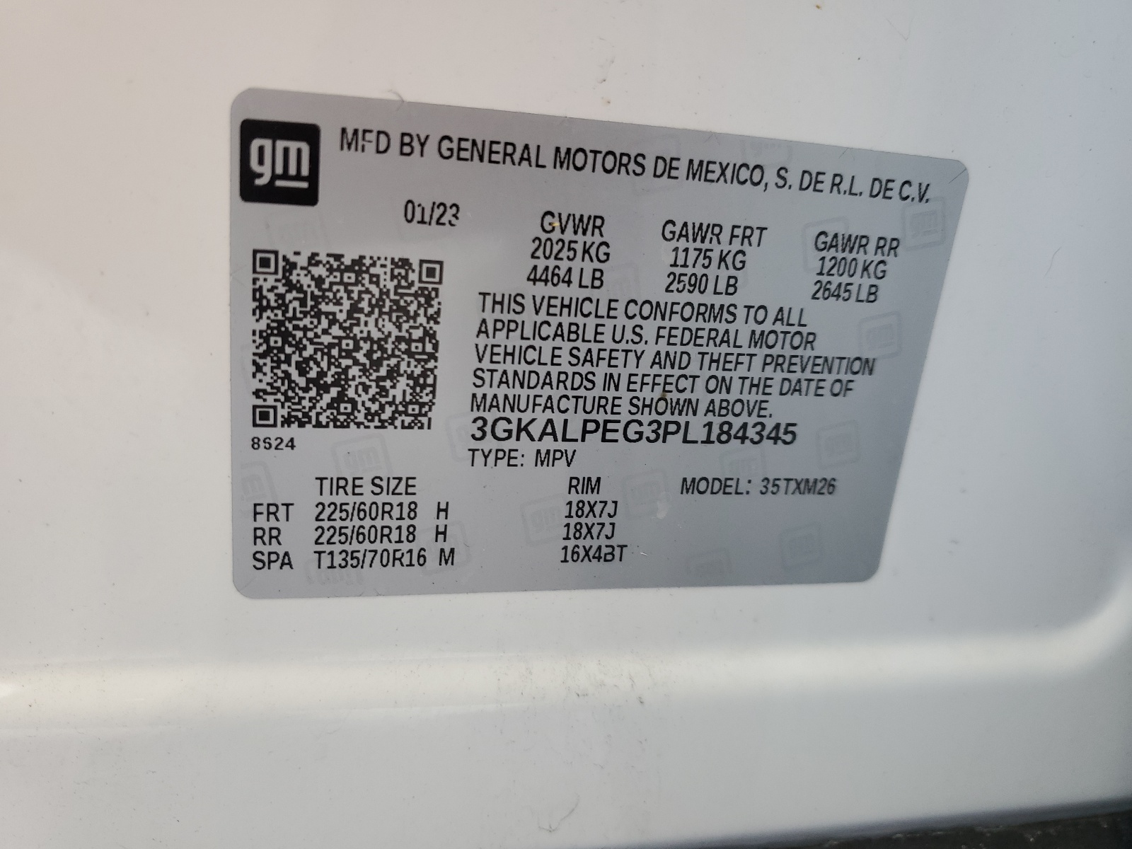 3GKALPEG3PL184345 2023 GMC Terrain Slt