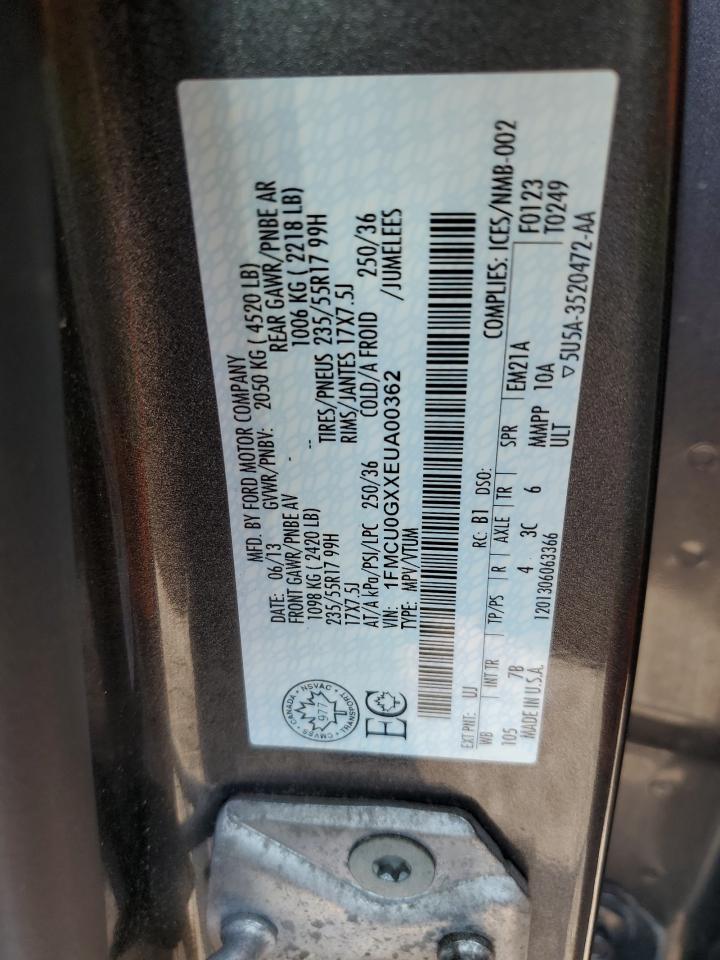 1FMCU0GXXEUA00362 2014 Ford Escape Se