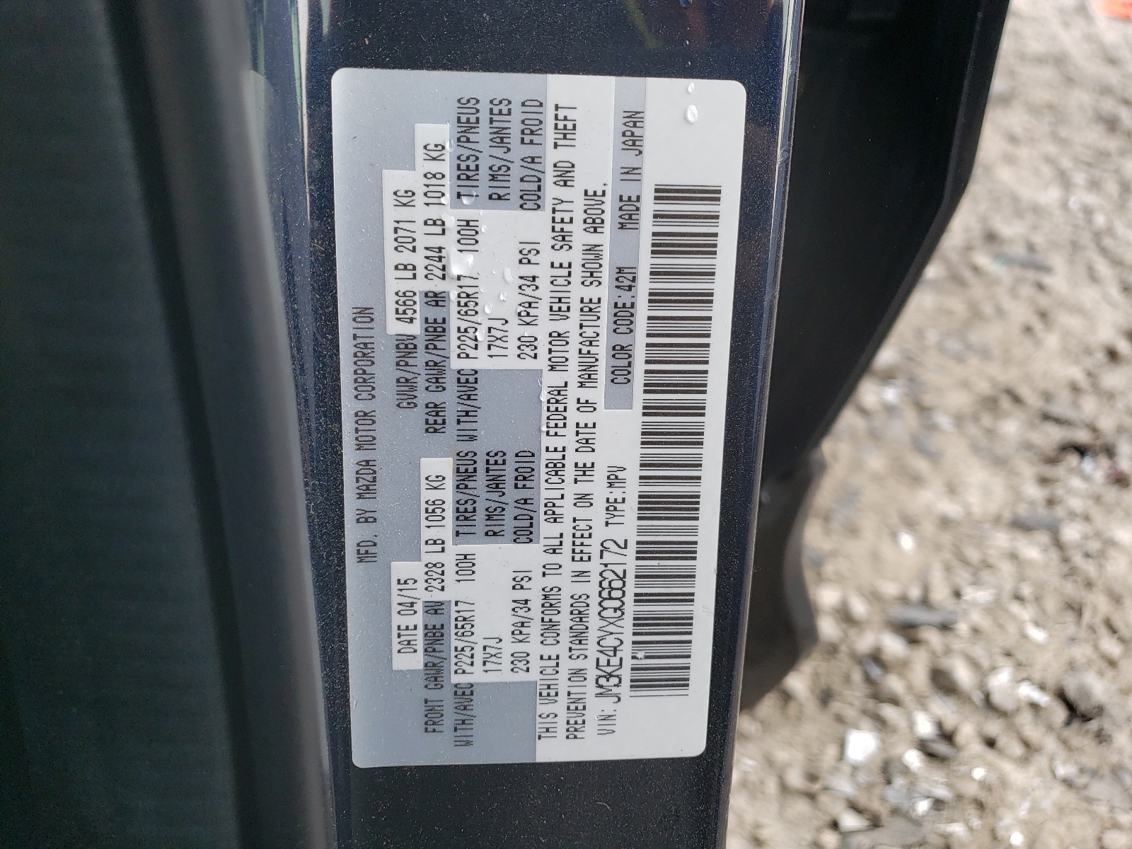 JM3KE4CYXG0662172 2016 Mazda Cx-5 Touring