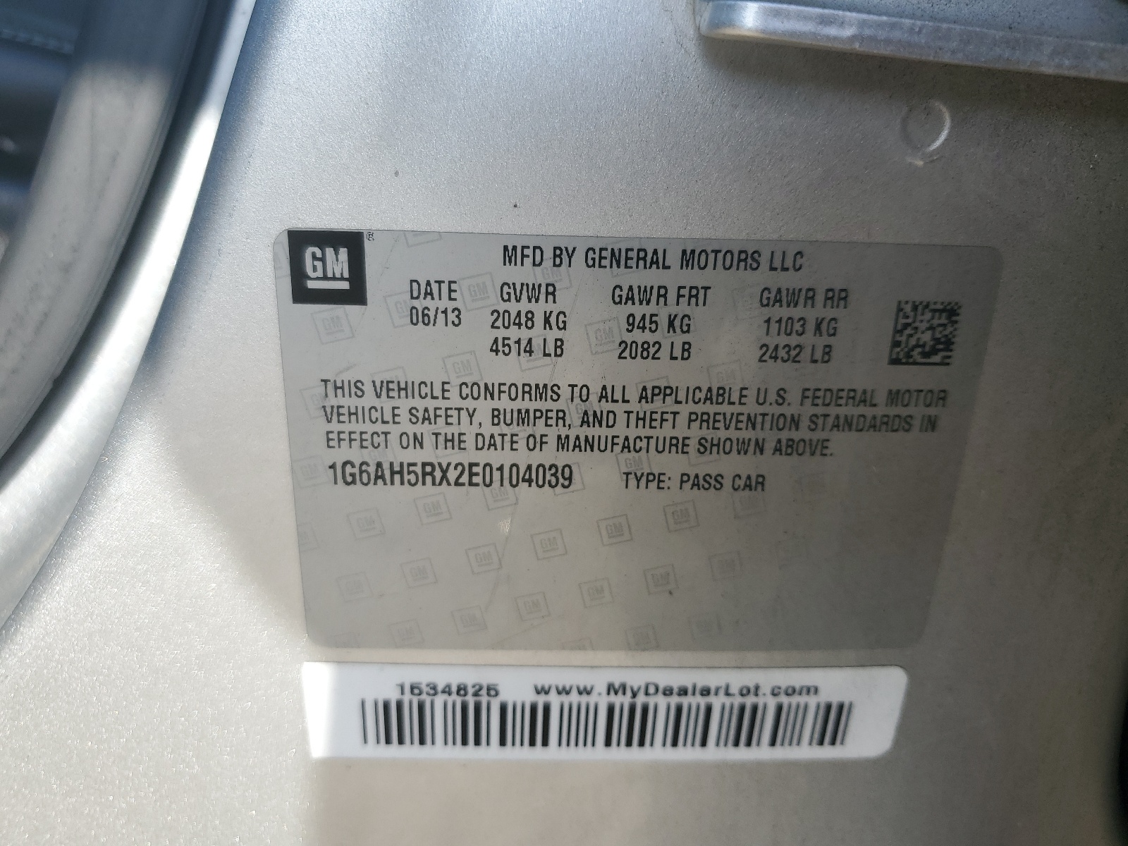 1G6AH5RX2E0104039 2014 Cadillac Ats Luxury