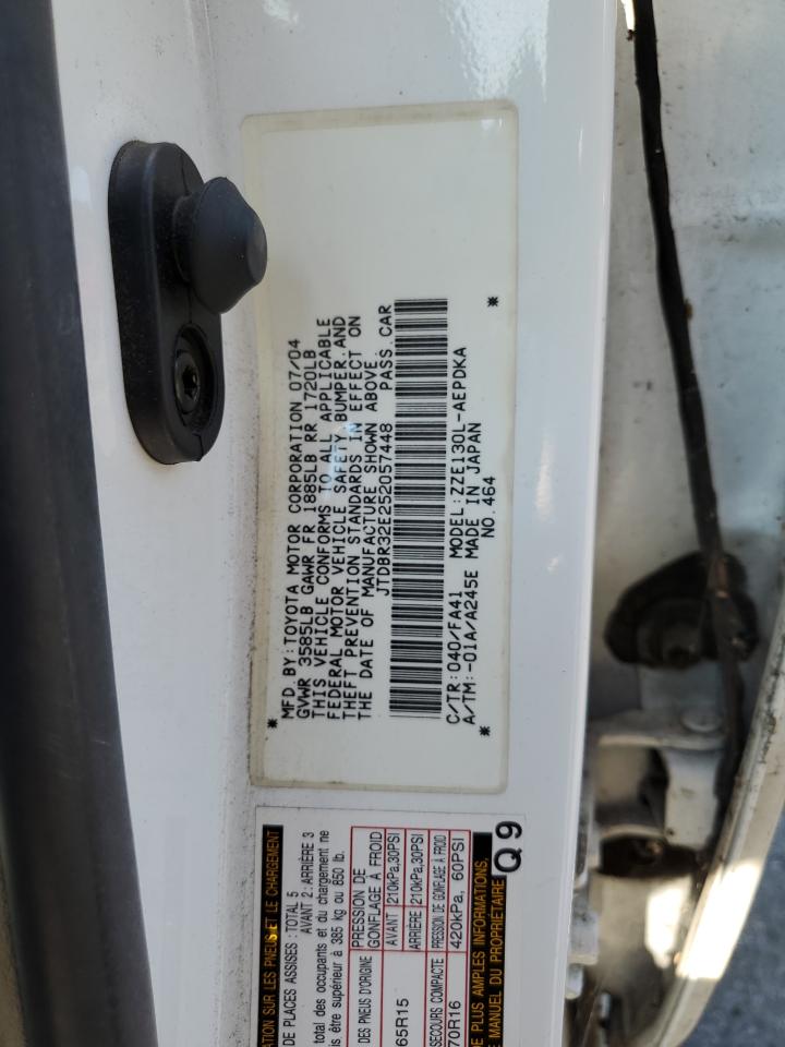 2005 Toyota Corolla Ce VIN: JTDBR32E252057448 Lot: 62352584