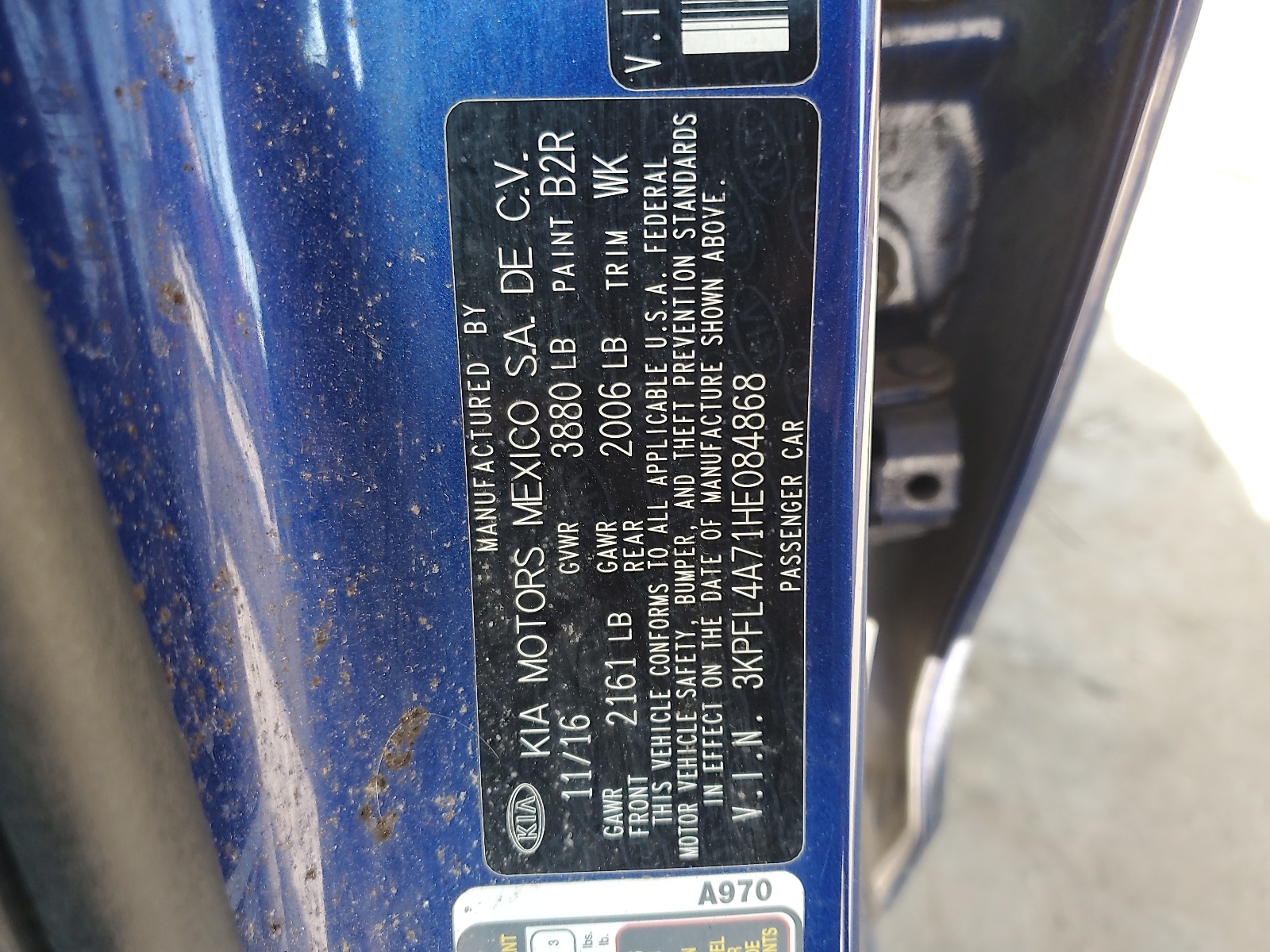 3KPFL4A71HE084868 2017 Kia Forte Lx