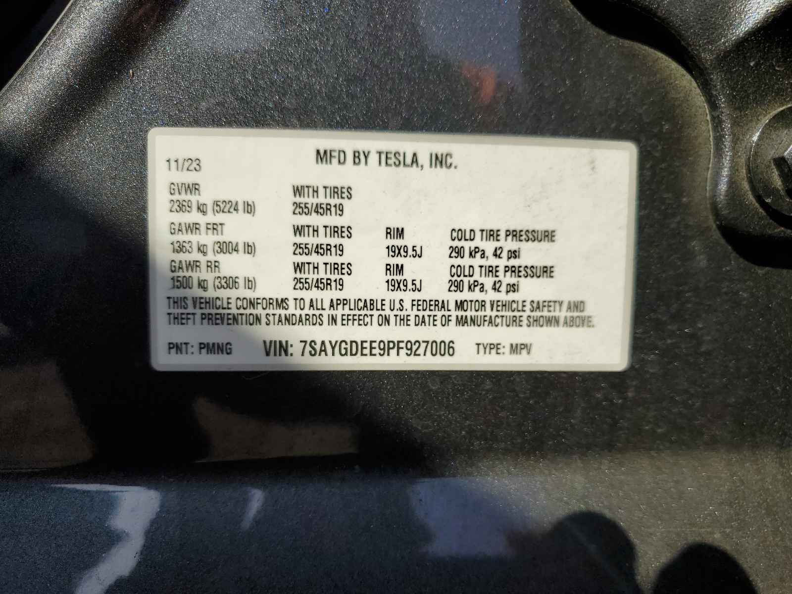 7SAYGDEE9PF927006 2023 Tesla Model Y